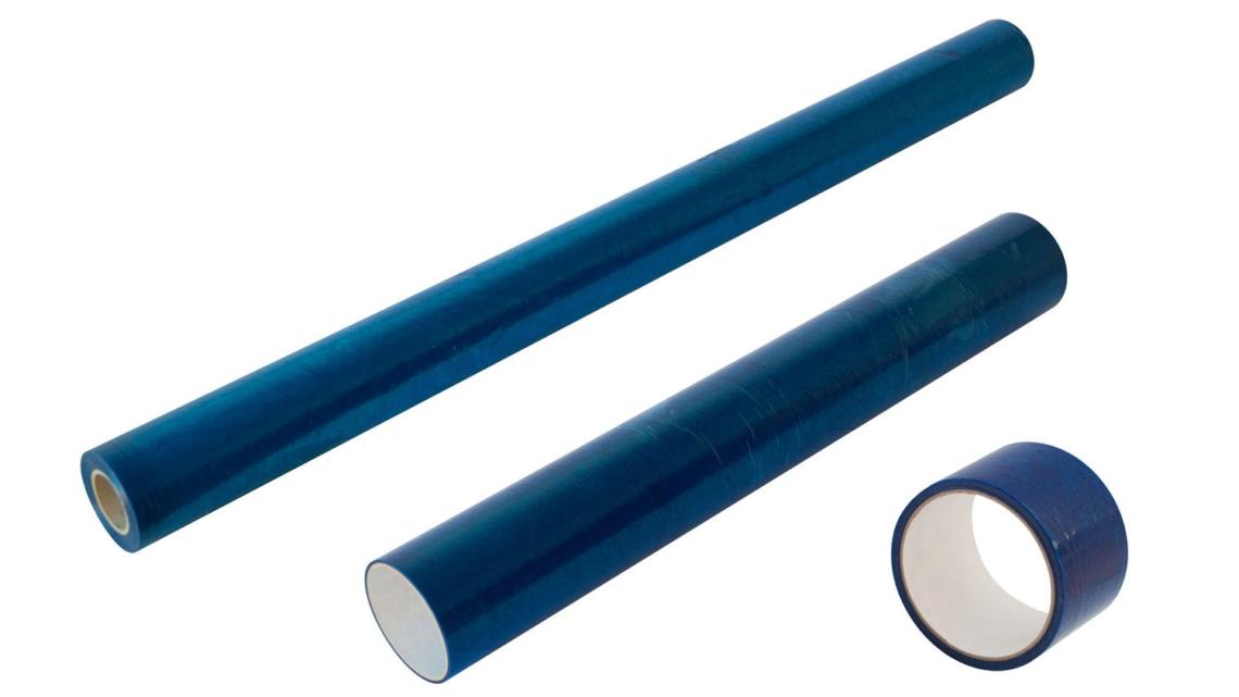 Gama de plásticos autoadhesivos azules