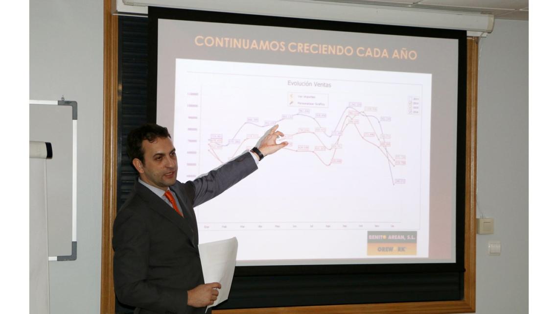 Alfonso García Vaquero, director general de Benito Areán - Orework, explica la evolución anual de las ventas.