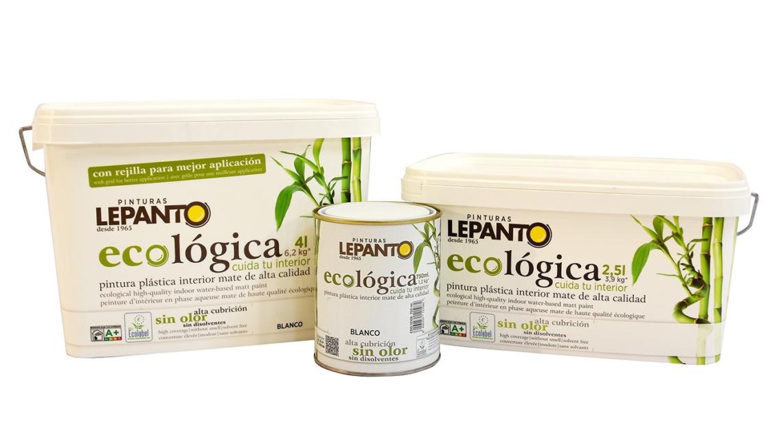 La pintura Ecológica de Lepanto cuenta con etiqueta EU Ecolabel.