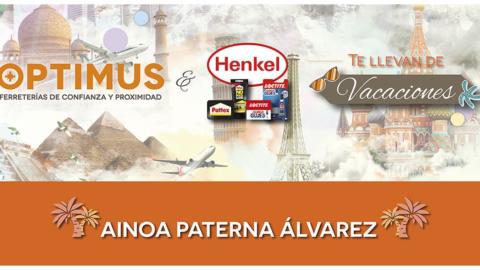 Optimus y Henkel llevan a Ainoa Paterna Álvarez de vacaciones.