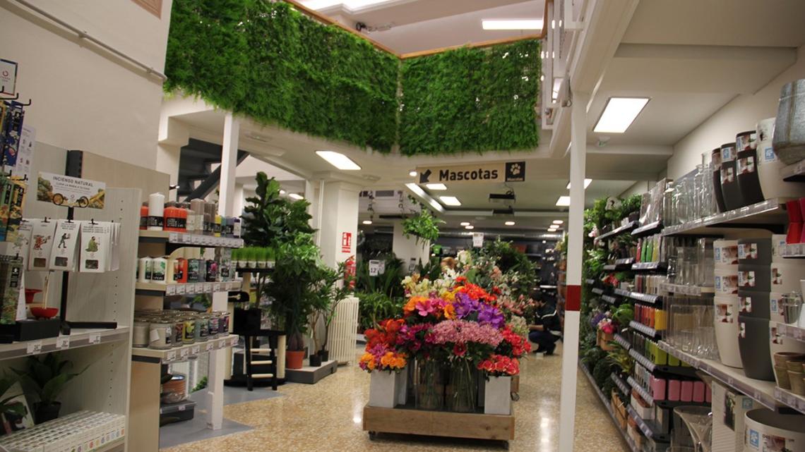 La primera planta está dedicada al corazón del negocio de Verdecora: las plantas, tanto de exterior como de interior..