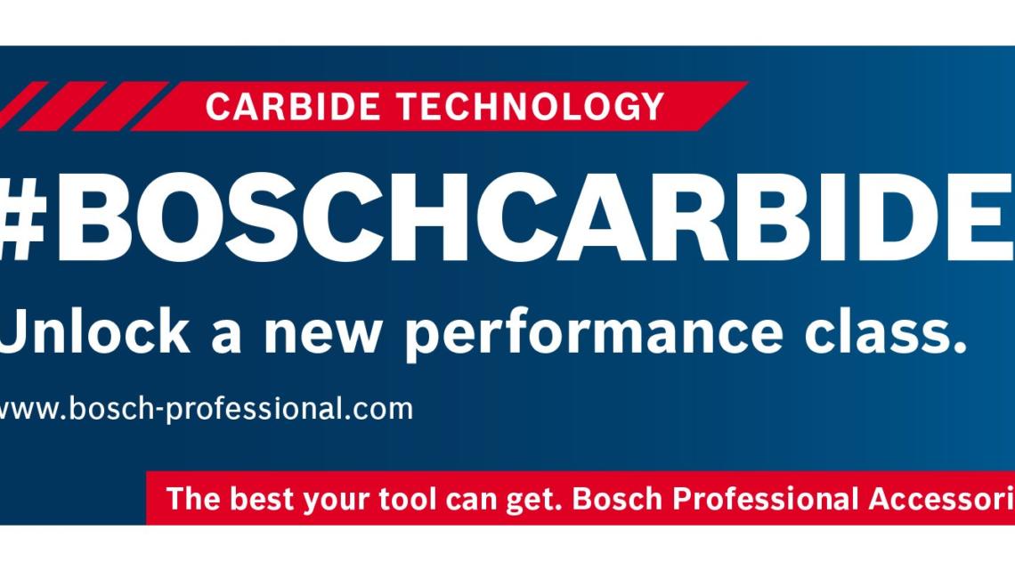 Los accesorios BoschCarbide permiten trabajar los materiales más duros y resistentes.