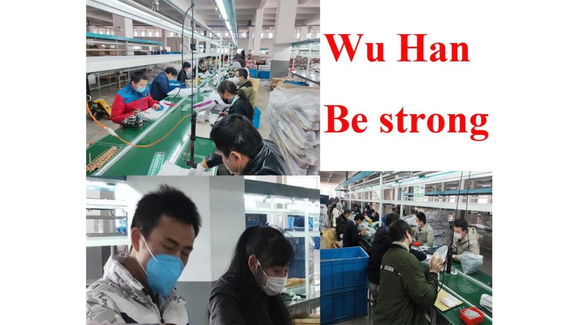 Elektro3 ha enviado las pocas mascarillas que ha conseguido encontrar a algunos de sus fabricantes en China, ya que todos los operarios deben trabajar con ellas puestas (imagen del 11 de febrero).