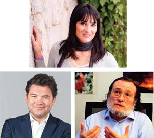 Irene Villa, Marc Vidal (izqda.) y Santiago Niño Becerra motivarán e invitarán a la reflexión en el V Congreso ExpoCadena.