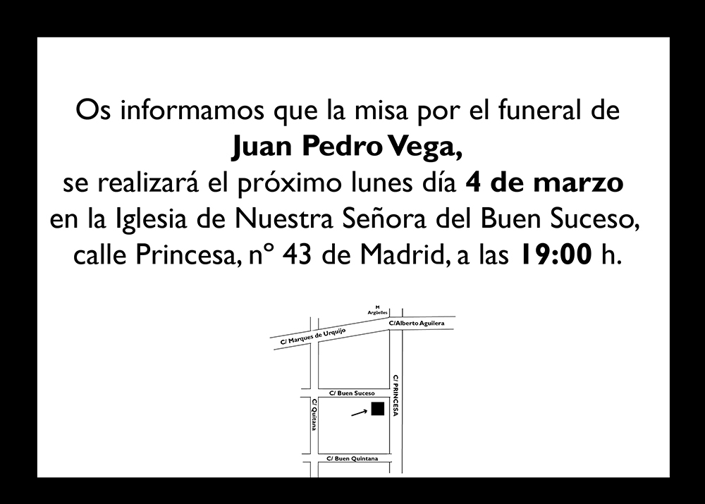 Funeral por Juan Pedro Vega