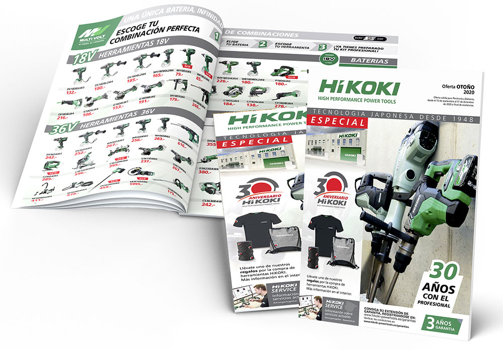 Hikoki folleto ofertas 30 aniversario