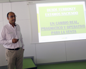 Luis Rubio, director comercial de Comafe, fue el encargado de explicar las claves del nuevo Ferrokey.
