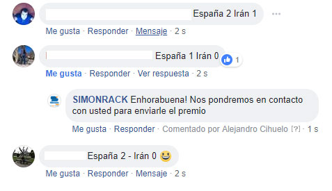 Simonrack concurso redes sociales Facebook y Espana 2