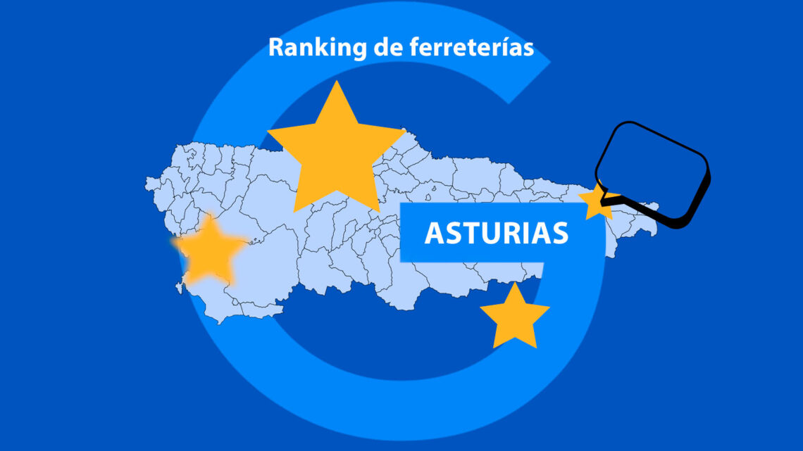 Ranking de las ferreterías mejor valoradas de Asturias.