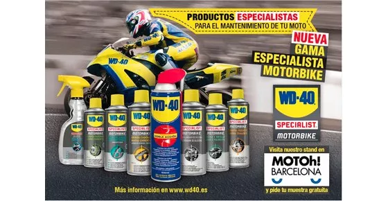 WD-40 ofrece en el Salón de la Moto de Barcelona su nueva gama Specialist  Motorbike - Ferretería y Bricolaje - CdeComunicacion.es